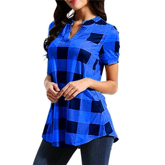 Plaid Casual Short Sleeve Shirt Image 7