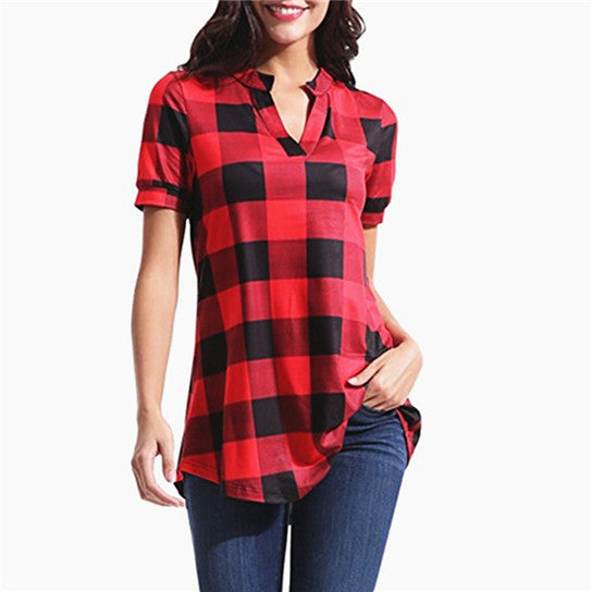 Plaid Casual Short Sleeve Shirt Image 8