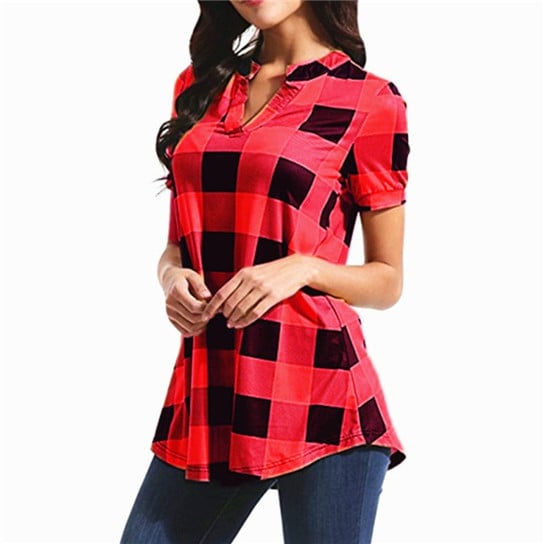 Plaid Casual Short Sleeve Shirt Image 9