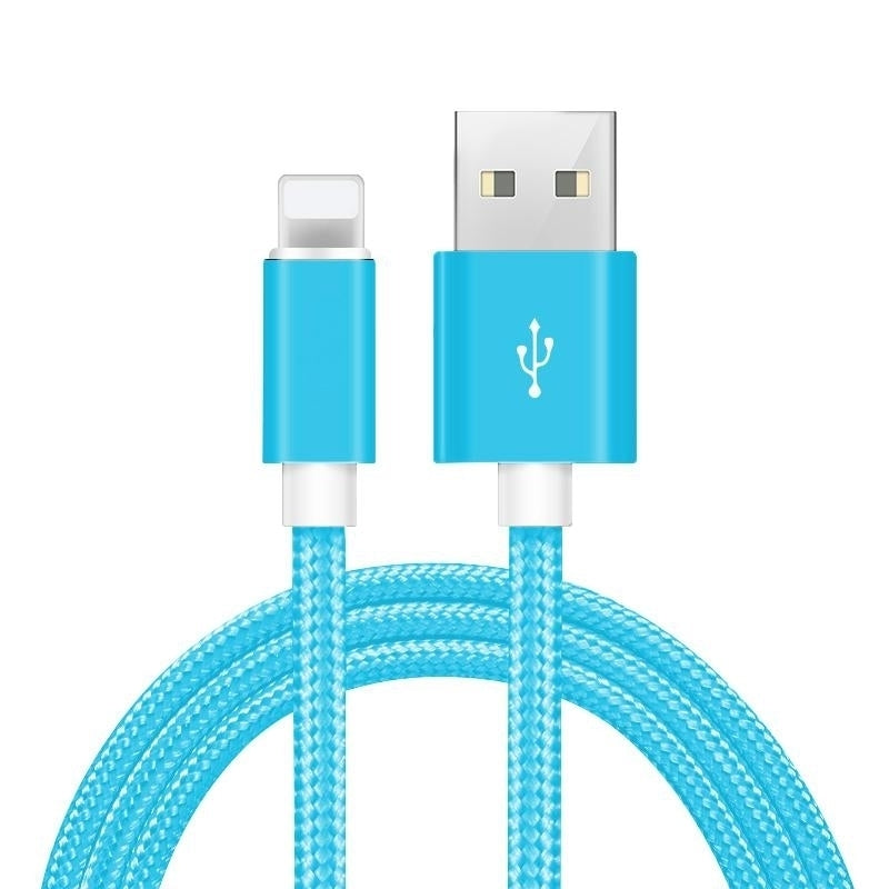 3-Pack: 10-ft. Durable Braided USB Charger Cord Cable for Apple iPhone 678 Image 4