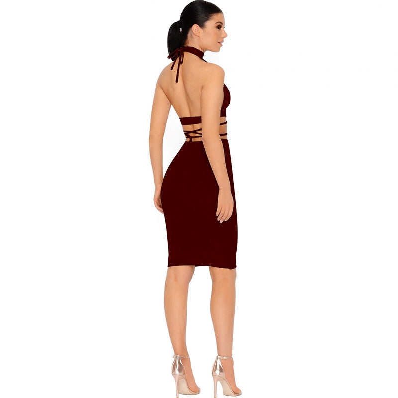 Hot Straps Nightclub Skirt Two-piece Suit Image 1