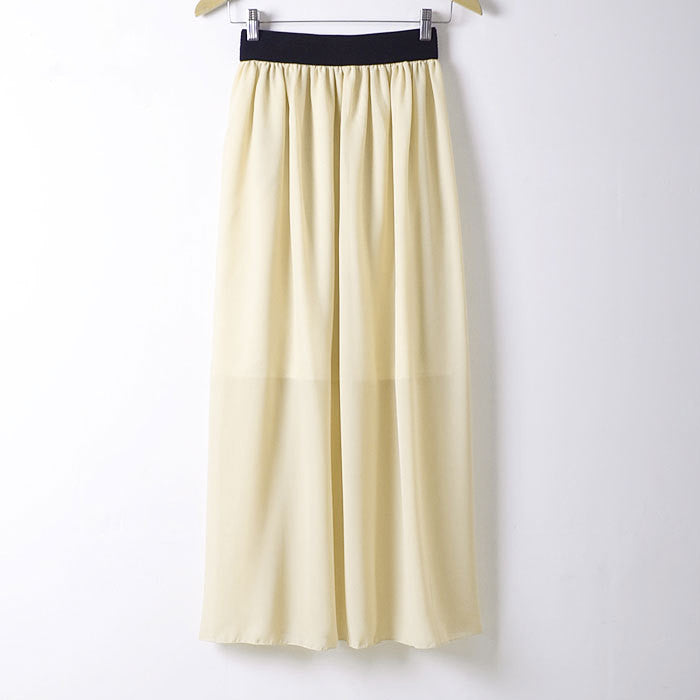 Elastic Waist Large Size Chiffon Half-length Dress Image 3