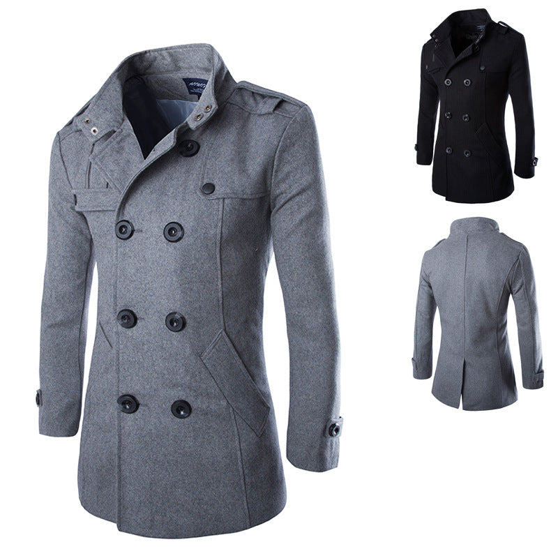 Wool Woolen Coat Coat Image 4