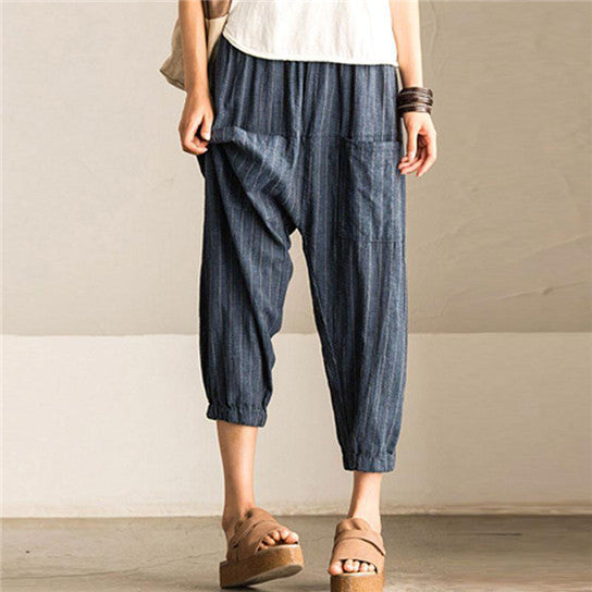 Cotton Linen Pant With Unique Pockets Image 3