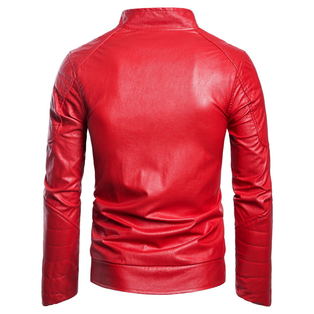 Red And Black Jacket Leather Jacket Image 6