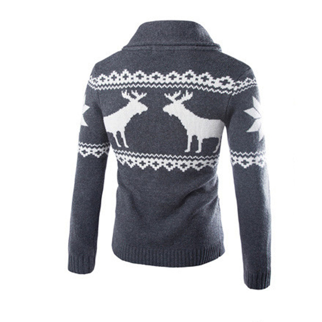 Mens Deer Sweater Casual Sweater Image 7