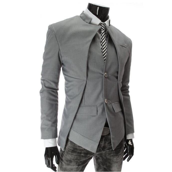 Asymmetrical Mens Suit Jacket Image 4