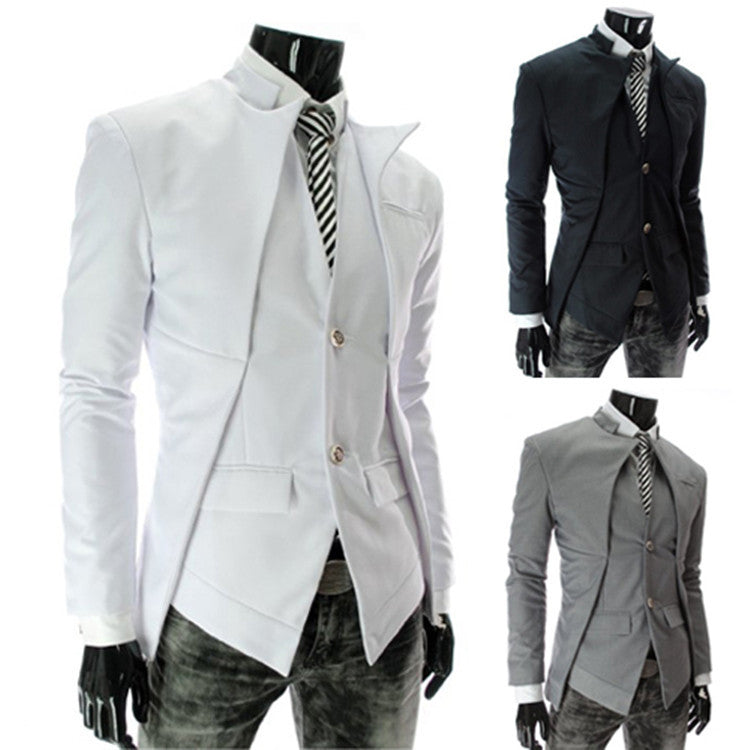 Asymmetrical Mens Suit Jacket Image 6