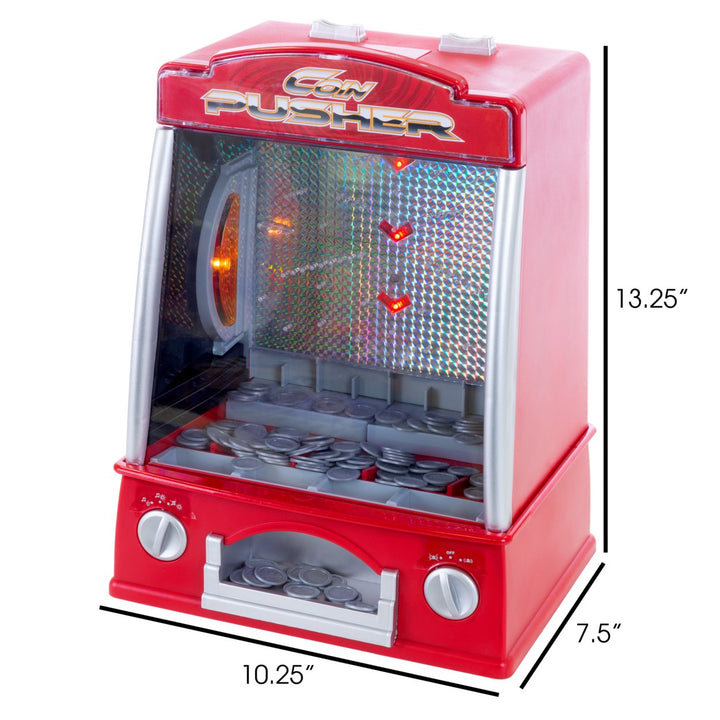 Coin Pusher Arcade Game Tabletop with Tokens ABS Plastic Replica Skill Game Image 3