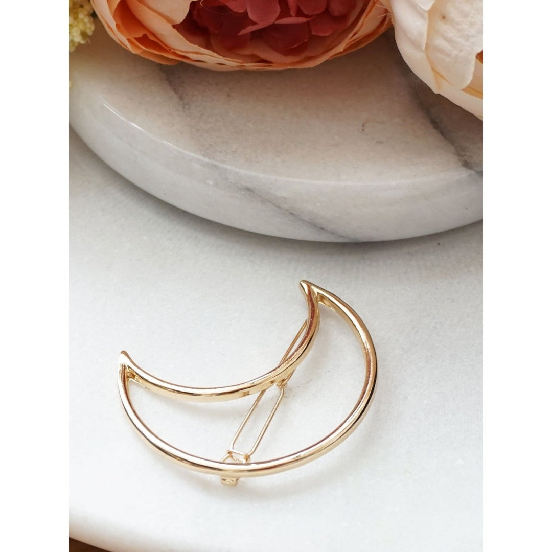 Minimalist Crescent Moon Hair Pin Image 1