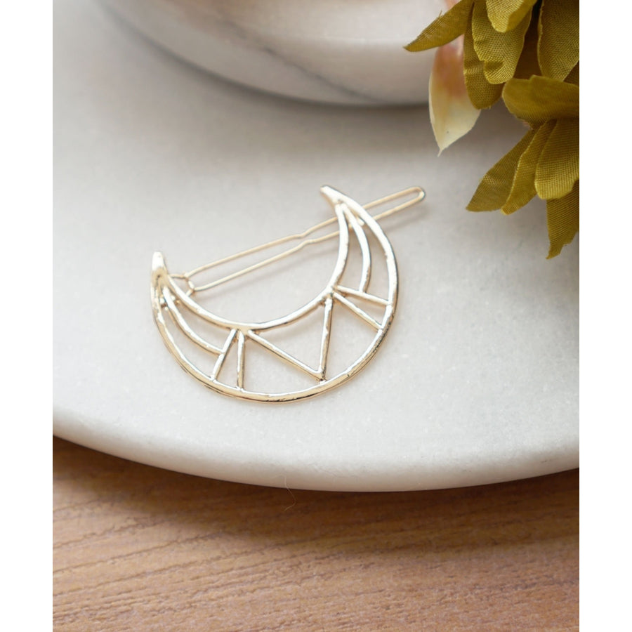 Minimalist Crescent Moon Hair Pin Image 1