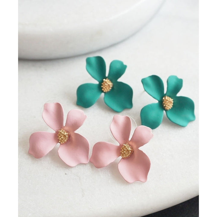 Dogwood Flower Earrings Image 1