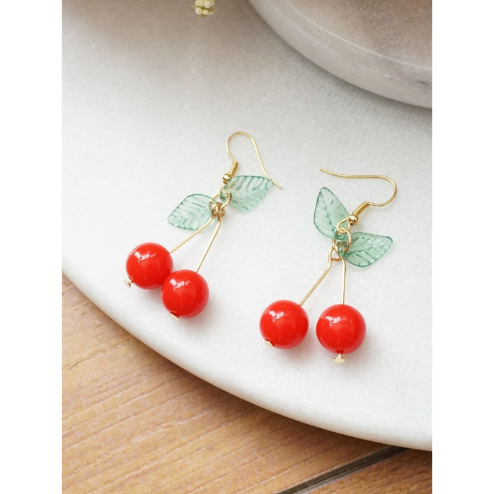 Cherry Statement Earrings Image 1