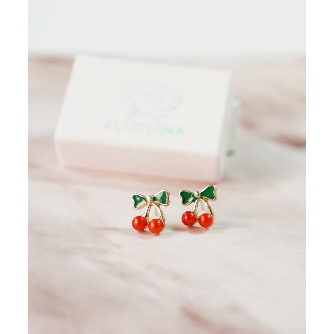 Cherry Stud Earrings Image 1