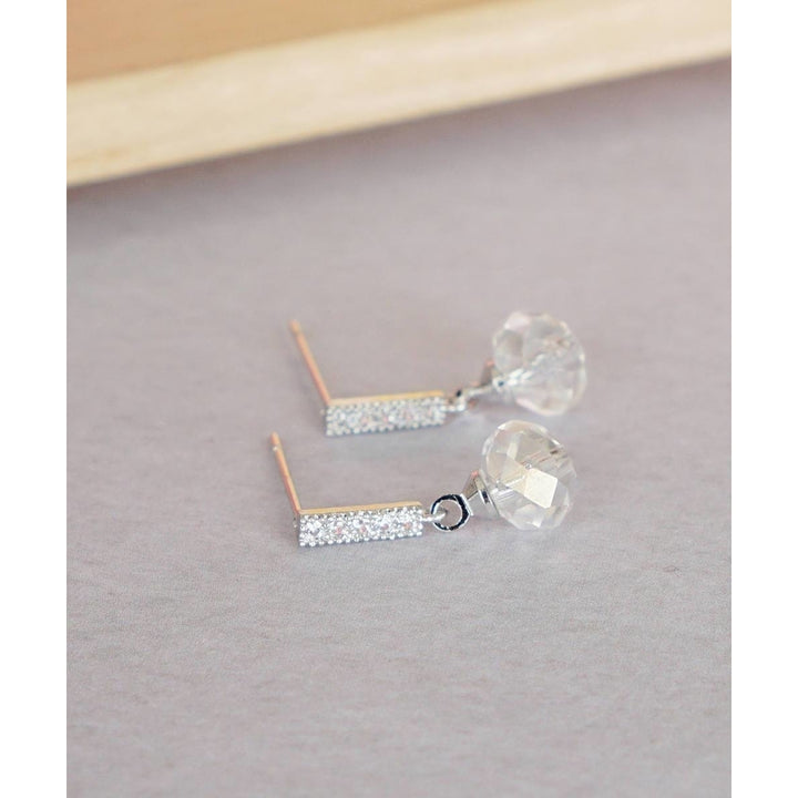 Dainty Disco Bar Earrings Image 3