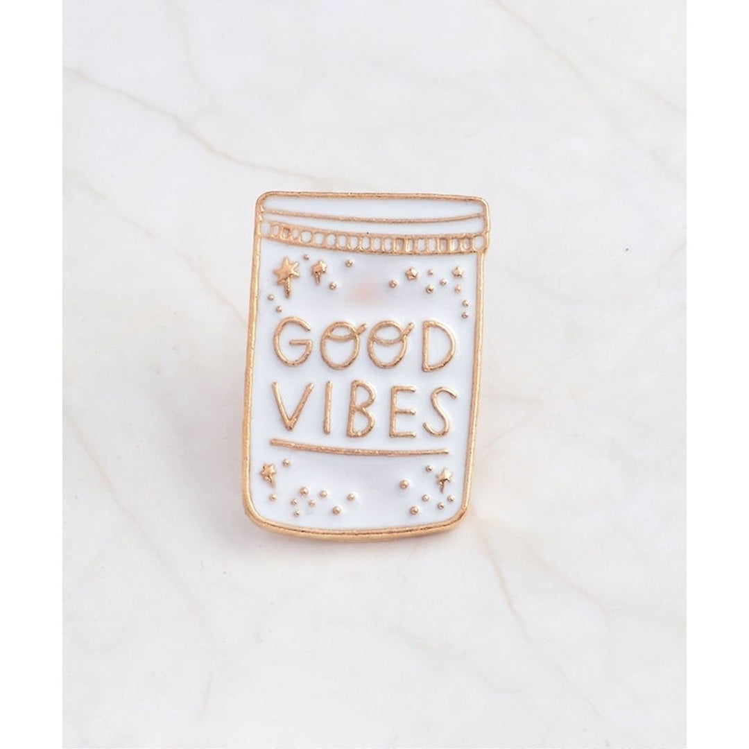 Jar of Good Vibes Enamel Pin Image 1