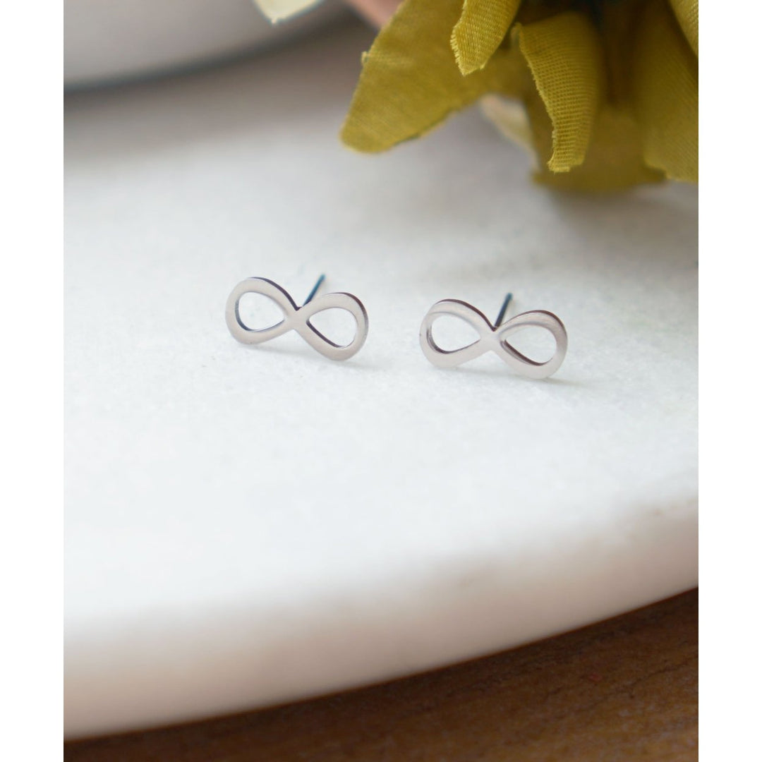 Infinity Stud Earrings Image 1