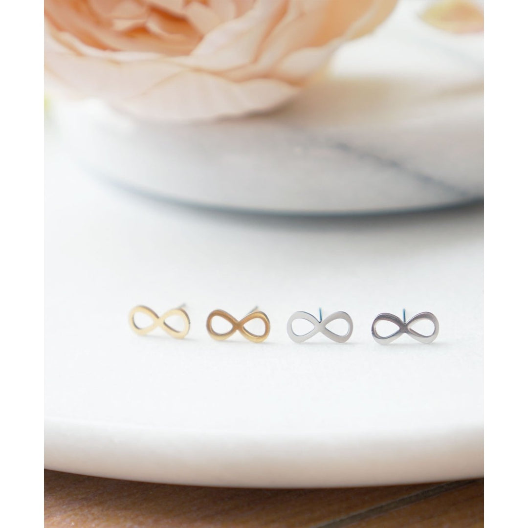 Infinity Stud Earrings Image 3