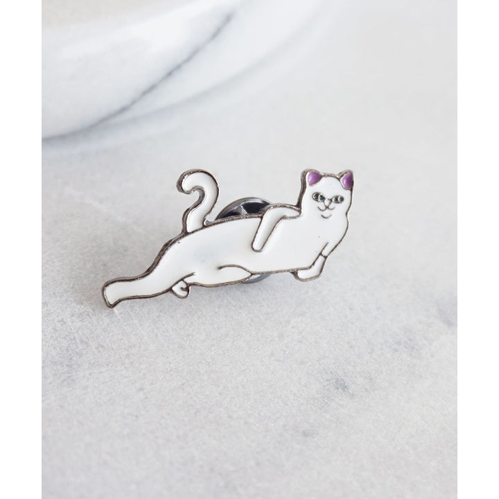 Middle Finger Sassy Cat Pin Image 2