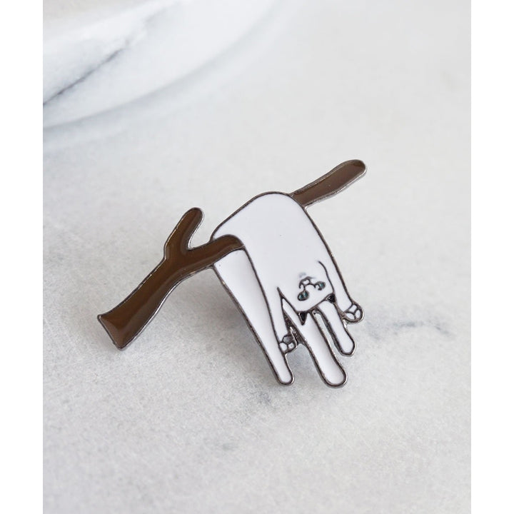 Middle Finger Sassy Cat Pin Image 4