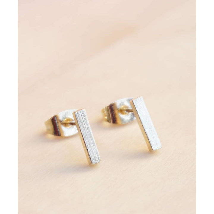 Simple Bar Earrings Image 3