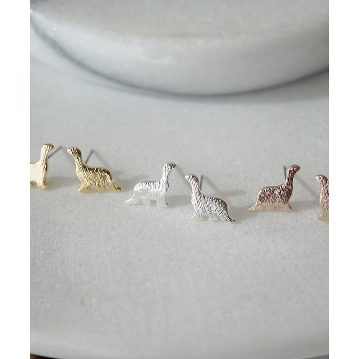 Tiny Dinosaur Stud Earrings Image 1