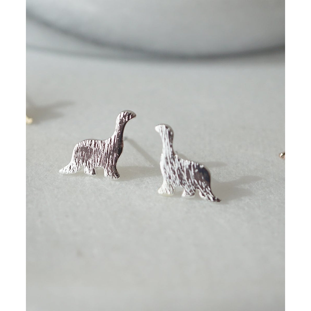 Tiny Dinosaur Stud Earrings Image 2