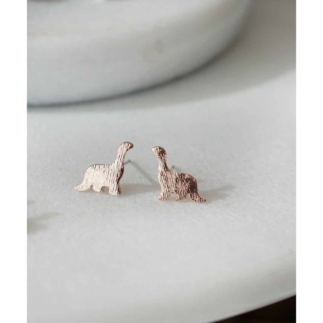 Tiny Dinosaur Stud Earrings Image 3