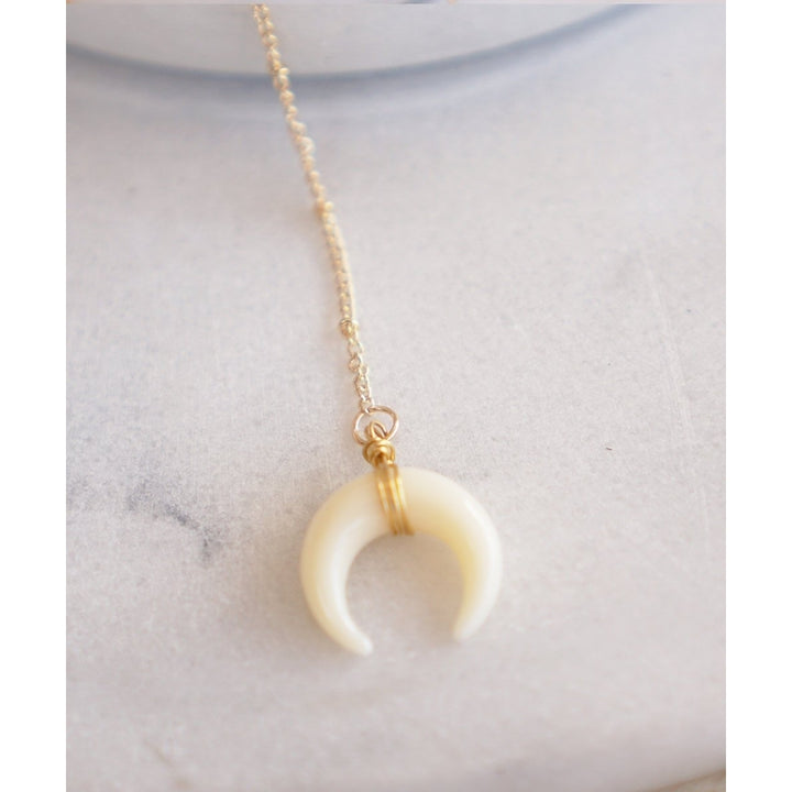 Upside Down Moon Horn Necklace Image 2