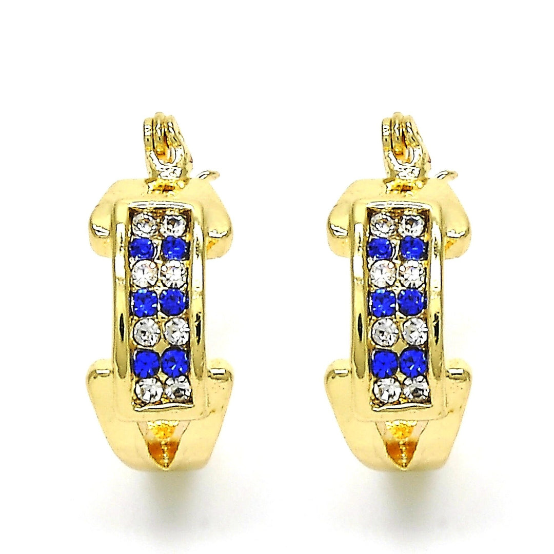 18K Gold Filled Sapphire Crystal Earring Image 1