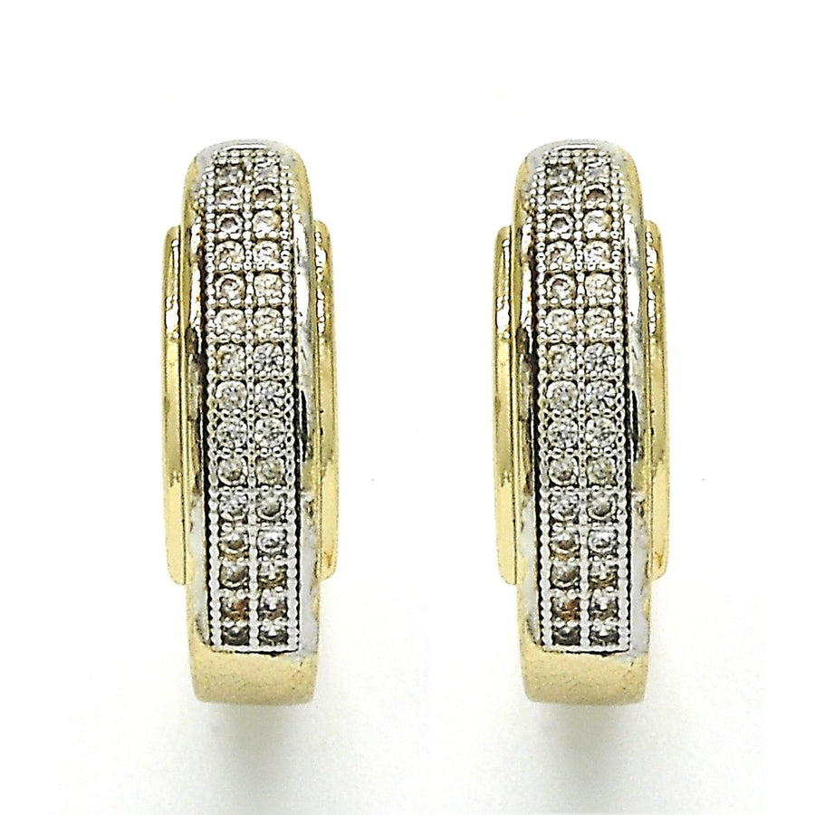 14k Gold Filled High Polish Finsh 2 TONE WITH DIAMOND ACCENT Image 1