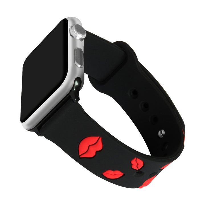 Floral Print Fashion Silicone Sport Watch Band Replacement Wrist Strap Bracelet Compatible with Apple Watch Series 3,2,1 Image 1