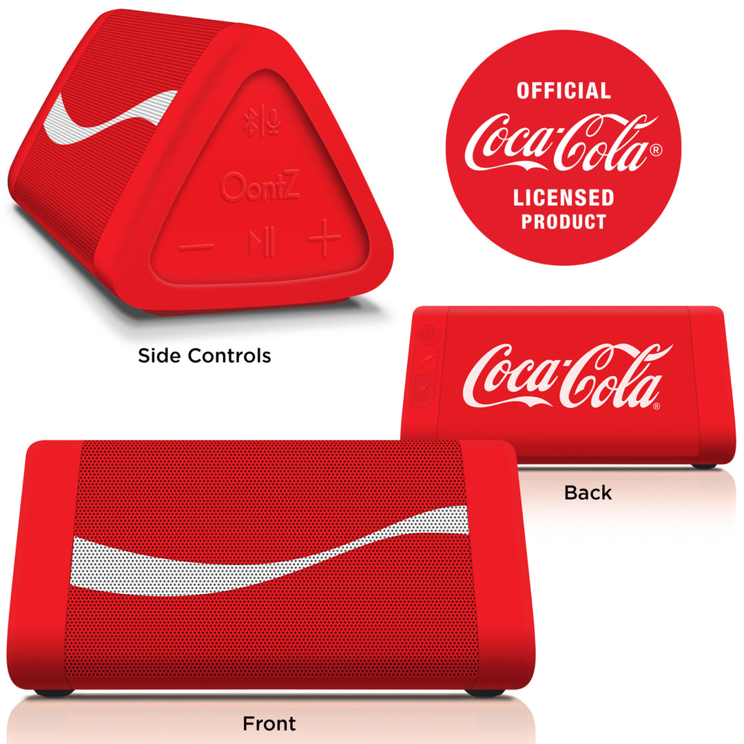 OontZ Angle 3 Coca-Cola Edition - Enhanced Stereo Bluetooth Speaker with Volume BoostBass Radiator100 Range Bluetooth Image 1