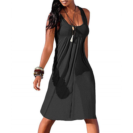 Tank Dress Pleated High Waist Dress Image 3