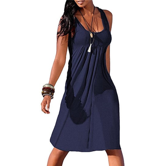 Tank Dress Pleated High Waist Dress Image 4