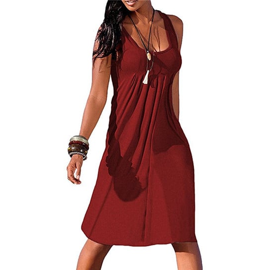 Tank Dress Pleated High Waist Dress Image 1