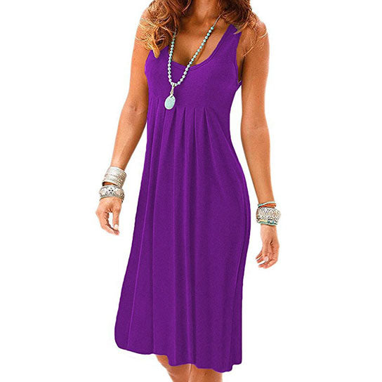 Tank Dress Pleated High Waist Dress Image 11