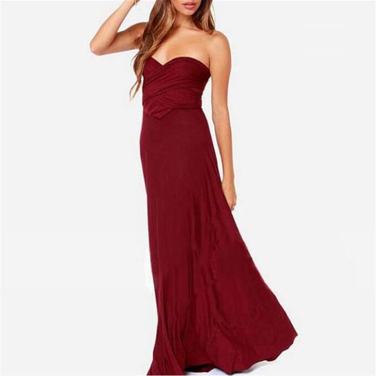 Womens Convertible Wrap Multi Way Party Long Maxi Dress Image 7