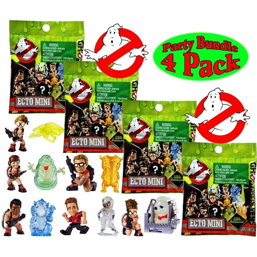 Ghostbusters Ecto Minis Surprise Bags 4pk Glow in Dark Ghosts Mystery Figures Mattel Image 1