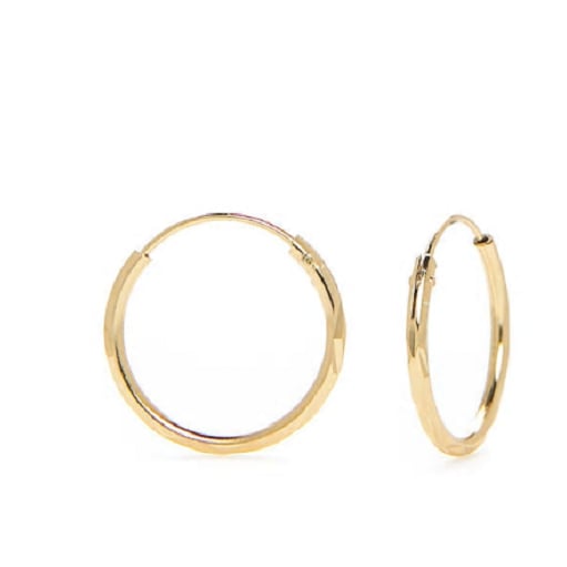 Gold Filled Endless Hoop Earrings Image 1