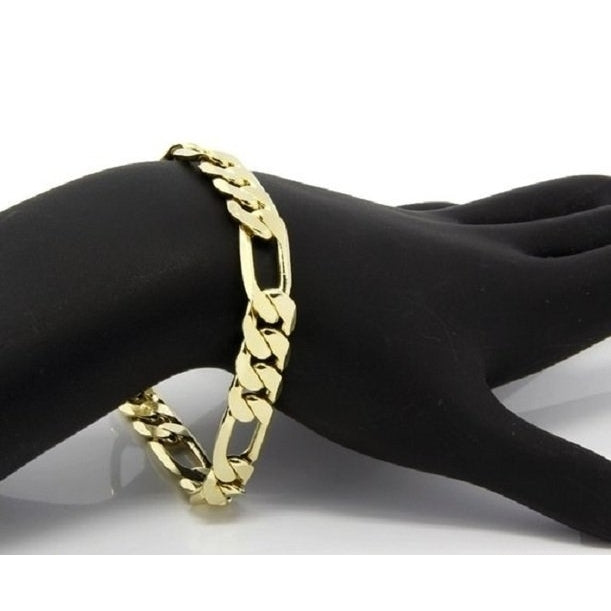 8MM  Gold Filled Figaro Link Bracelet Image 1