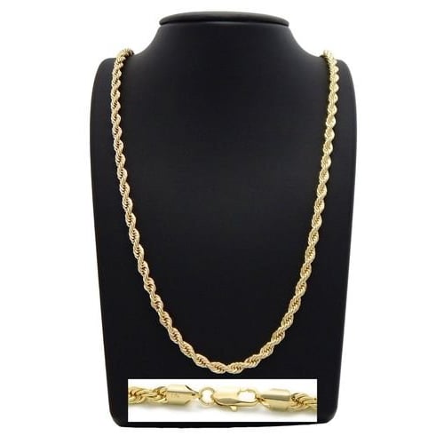 5mm Rope Chain Necklace 14k Yellow Gold Filled 24" inch Image 2