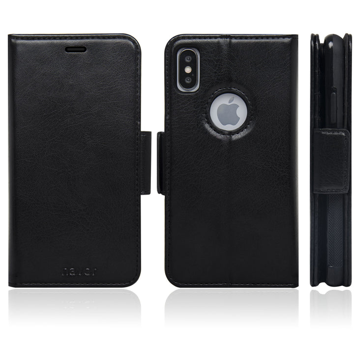 NAVOR iPhone Xs and X Detachable Magnetic Wallet Case with RFID Protection Vajio Series Image 8