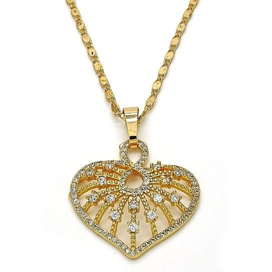 Gold Filled Heart Pendant Necklace with Image 1