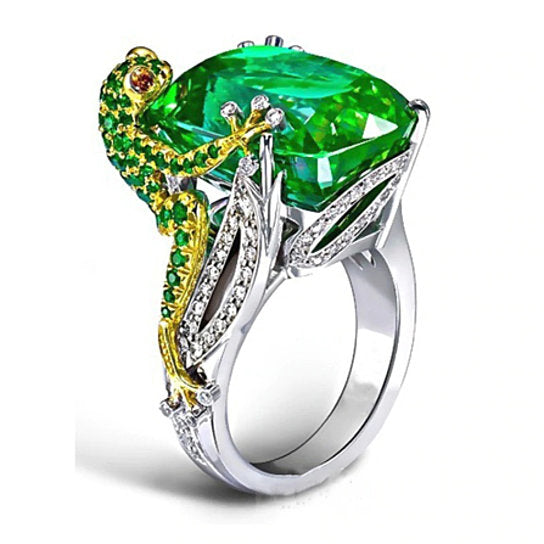 Silver Plated  Frog Ring Image 1