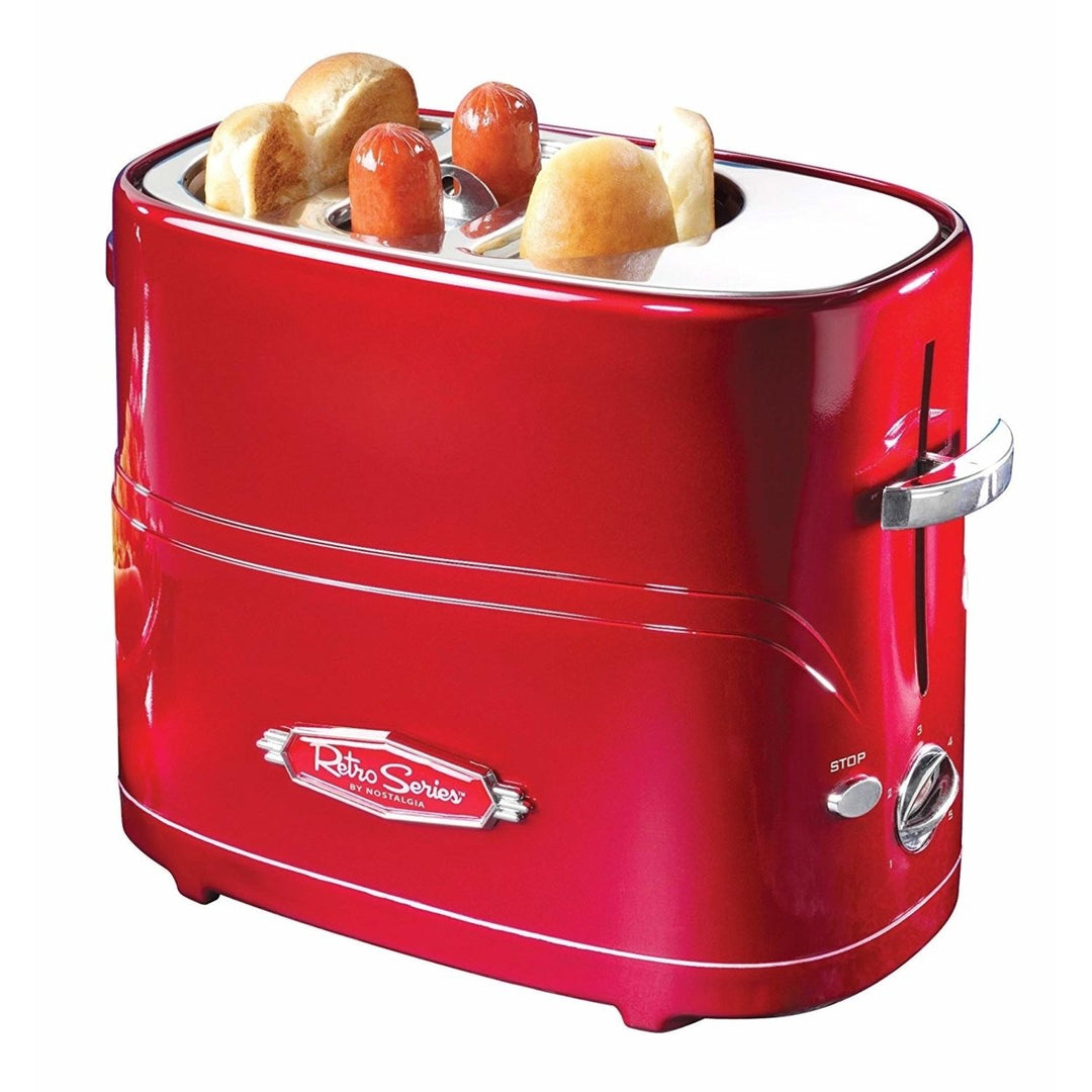 Nostalgia Retro Pop-Up Hot Dog Toaster Image 1