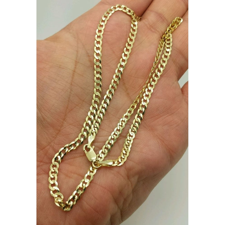 14k Yellow Gold Cuban Link Chain Necklace - Assorted Sizes Image 4