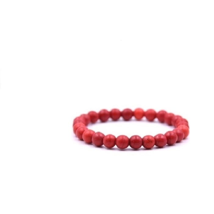 Genuine Ruby Stretch Bracelet Natural Healing Stones Image 1