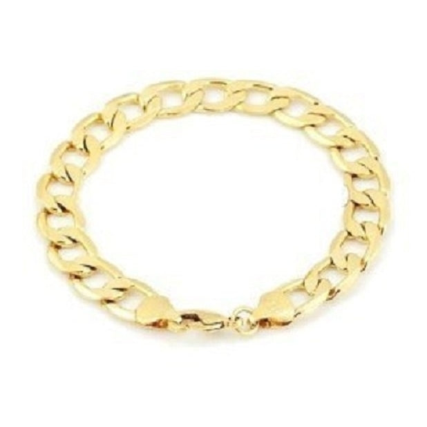 14k-Gold-filled unisex-cuban-link-bracelet Image 1