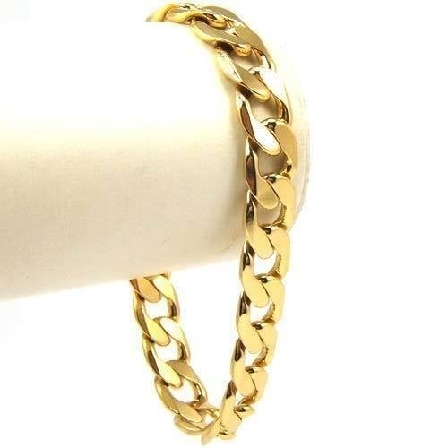 18K Gold Filled Cuban Link Bracelet 8 Image 2